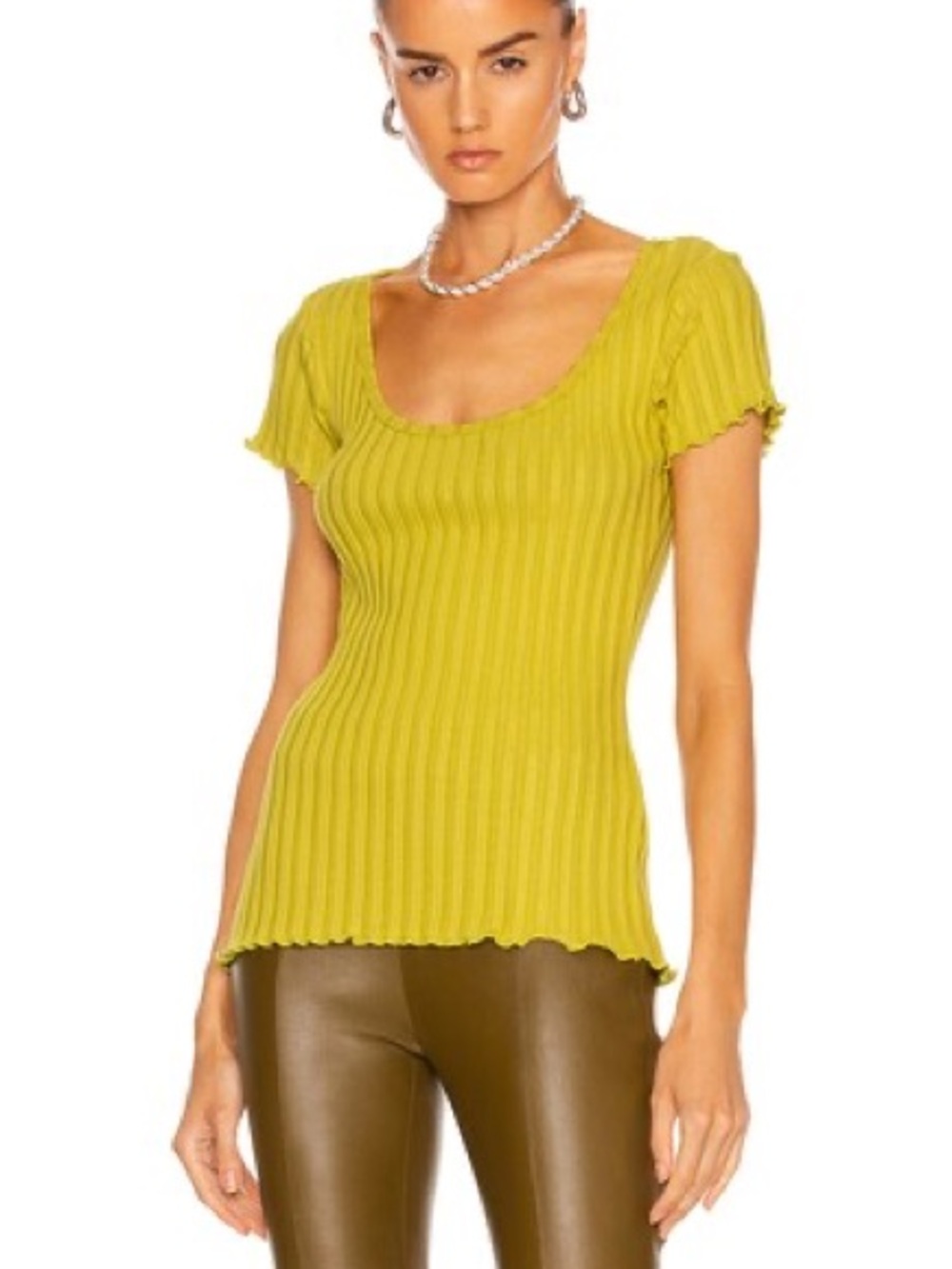 NWT💕 Simon Miller Callusa Ribbed Top - Kiwi Medium